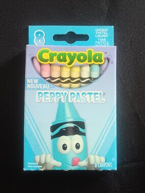 Crayola Crayons Peppy Pastel 8-Count Assorted Colors Box New Unused